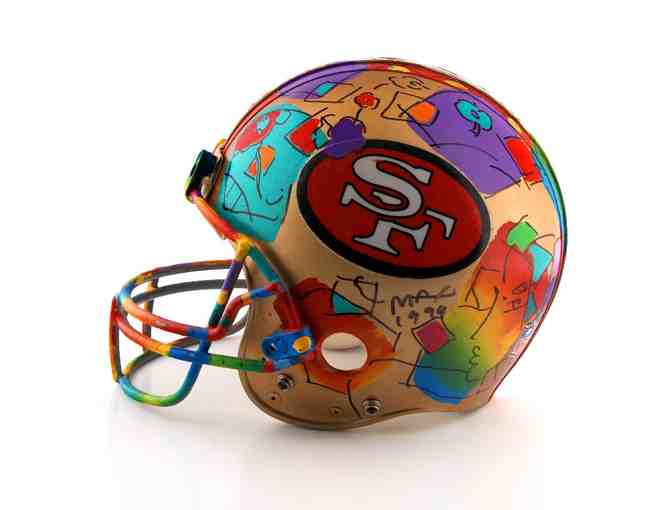 0-INV:  1994  Peter Max ORIGINAL PAINTING, NFL Lic. SF 49ers HELMET!