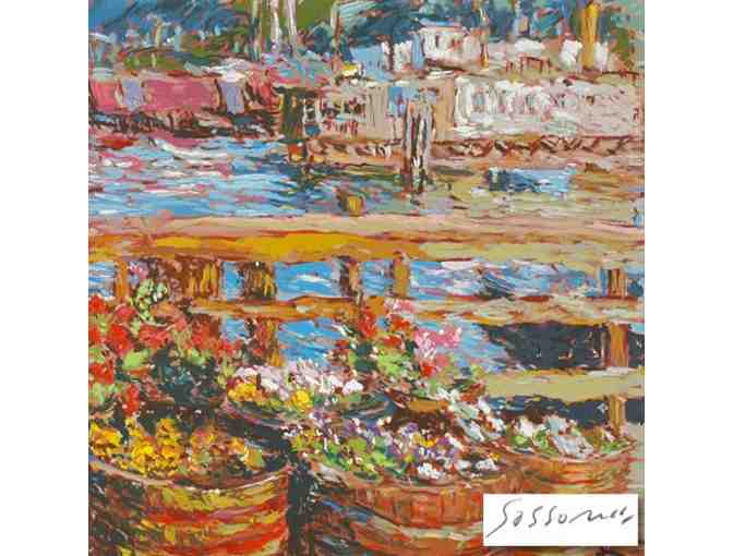 0-INV:'HOUSEBOAT FLOWERS' BY MARCO SASSONE: Ltd Ed. Serigraph, Signed & Numbered by Artist