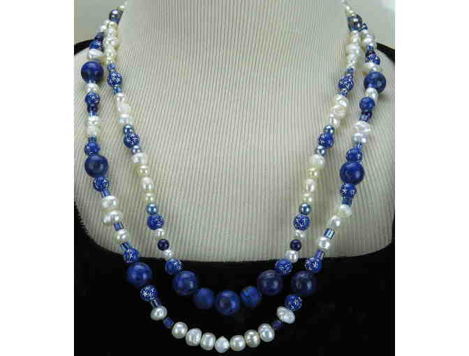 FAB FAUX NECKLACE #314 & 315 ENSEMBLE w/Pearls: 2 NECKLACES, 3 LOOKS!