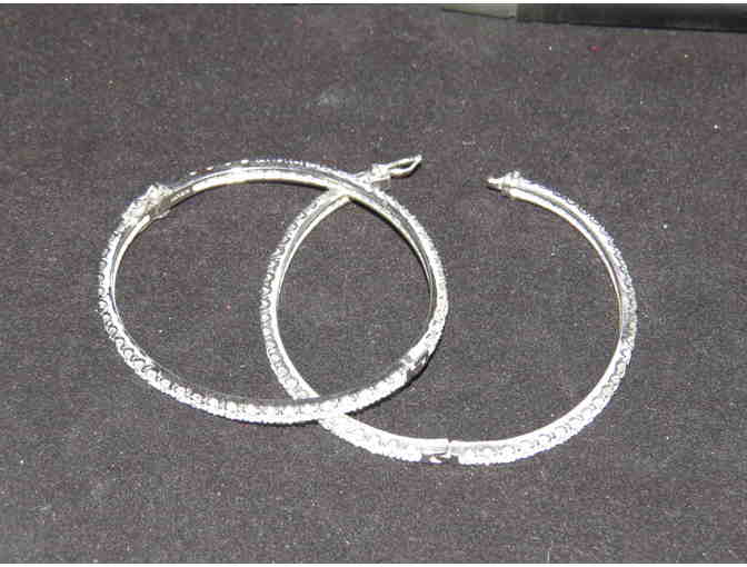 BR27: 2 Platinum/Sterling Bangles from Charles Winston!