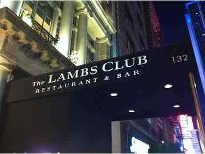 Dinner for Two at the Lambs Club