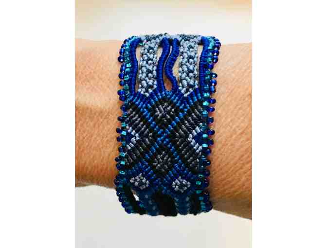 Beautiful handwoven blue bracelet