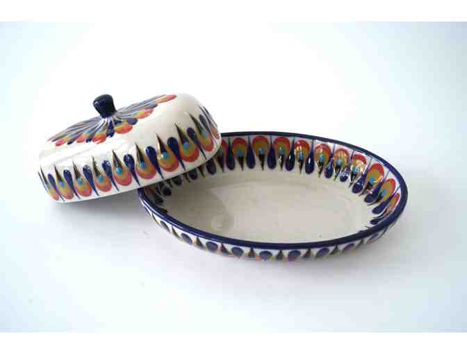 Guatemalan Handpainted Butter Dish