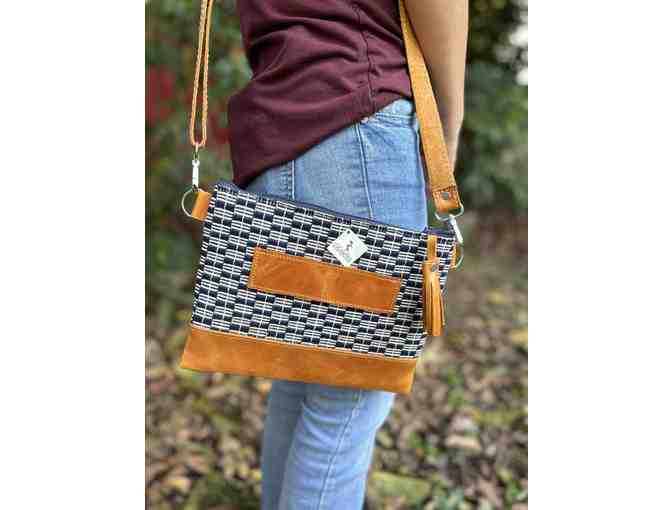 Woven Leather & Huipil Clutch - Photo 1