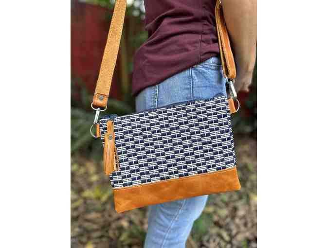 Woven Leather & Huipil Clutch - Photo 2