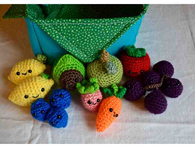 Adorable Amigurumi Fruit Basket, Crocheted by Mrs. Yanashima
