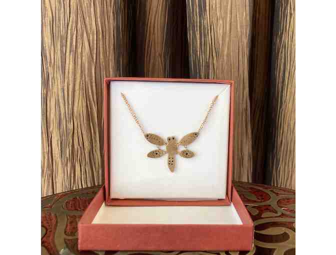 Antique Bronze Dragonfly Necklace - Photo 1