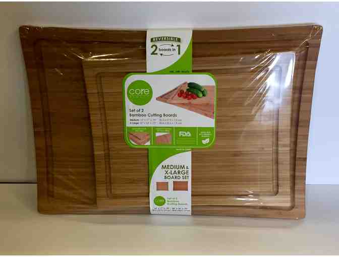 Bamboo serving bowl & cutting boards set