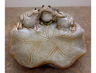 Three Frogs and Lily Pad Home Accessory