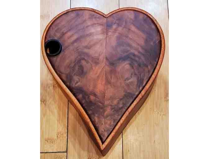 SILENT AUCTION: 'Shot through the Heart' Handcrafted Redwood + Mahogany Jewlery Box