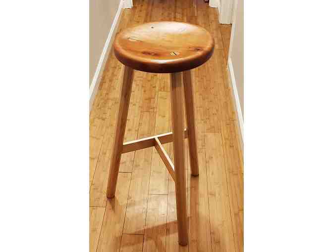 SILENT AUCTION: Handcrafted Cherry and Mapel Wood Stool