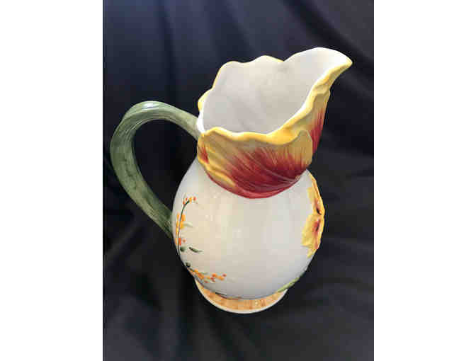 Flower Pitcher with Sugar Bowl