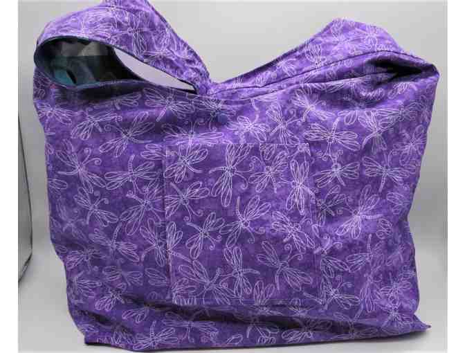 Purple Dragonfly Fabric Schlepping Bag