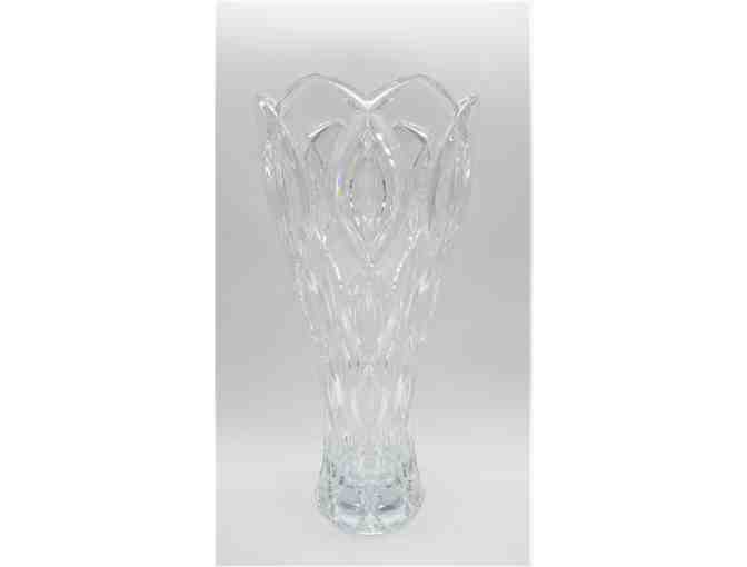 Lenox Clear Cut Crystal Tall Trumpet Vase Czech