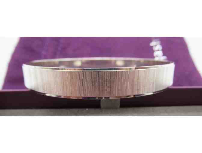 Holly Yashi Bangle Silver Bracelet and Petite Silver Hoop Earrings