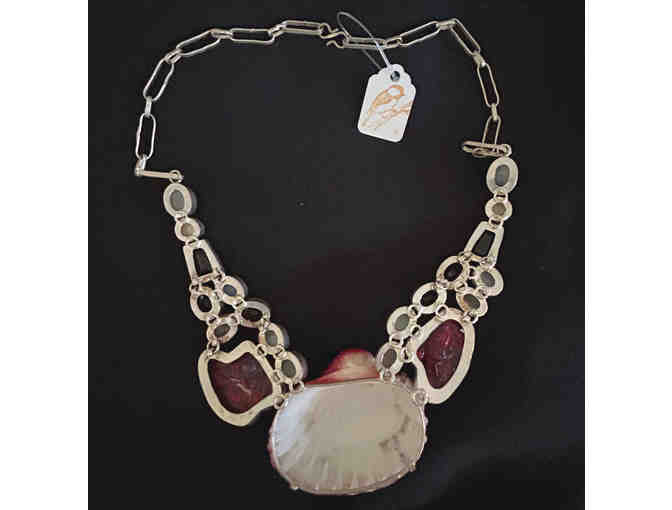 Shell, Moonstone and Pearl Necklace