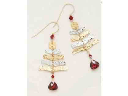 Holly Yashi Red Astra Sparkle Earrings