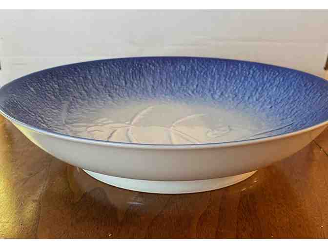 Japanese Arita Blue Iris Serving Plate