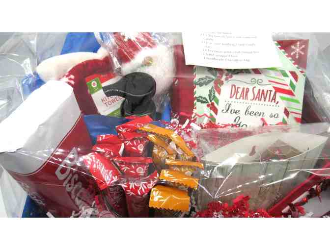 Christmas Gift Basket Filled with Chocolate Treats and More!