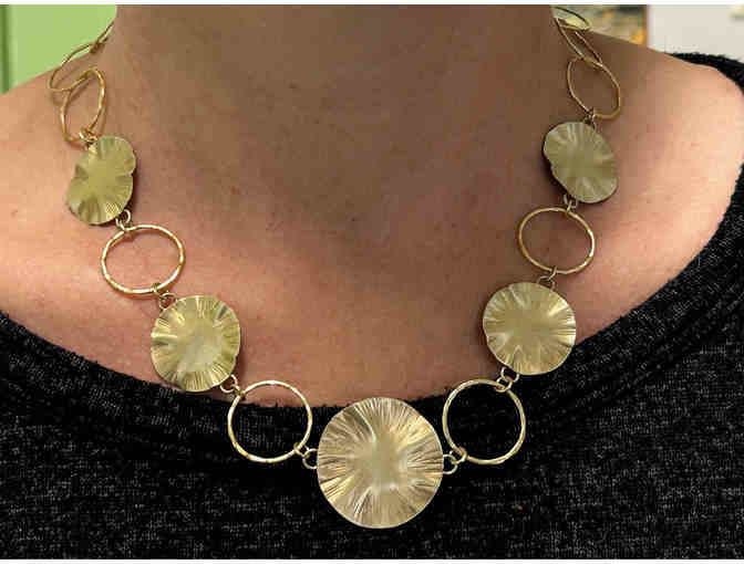 Baroni Designs Vermeil Disk Necklace Gold over Sterling Silver