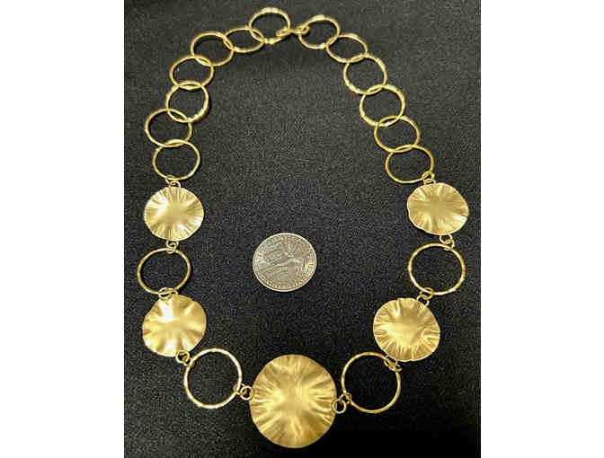 Baroni Designs Vermeil Disk Necklace Gold over Sterling Silver