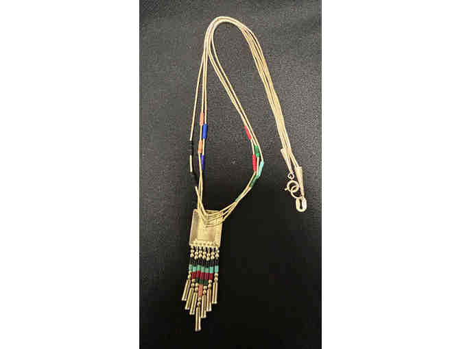 QT Quoc American Indian Inspired Liquid Sterling Silver Necklace