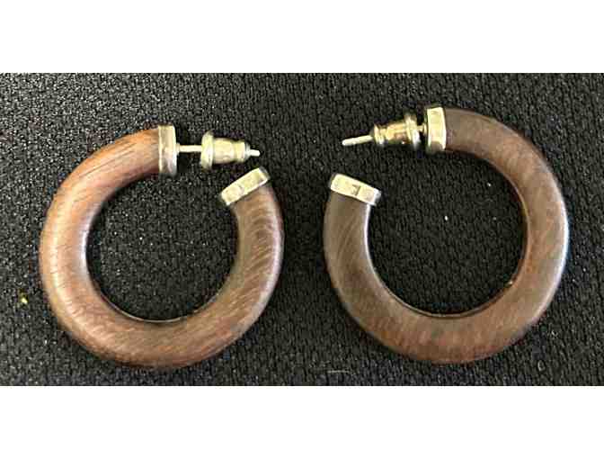 Baroni Teak Earrings - Two Pair - Set A