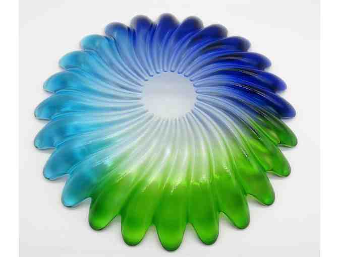 Stunning Art Glass Multicolor Plate