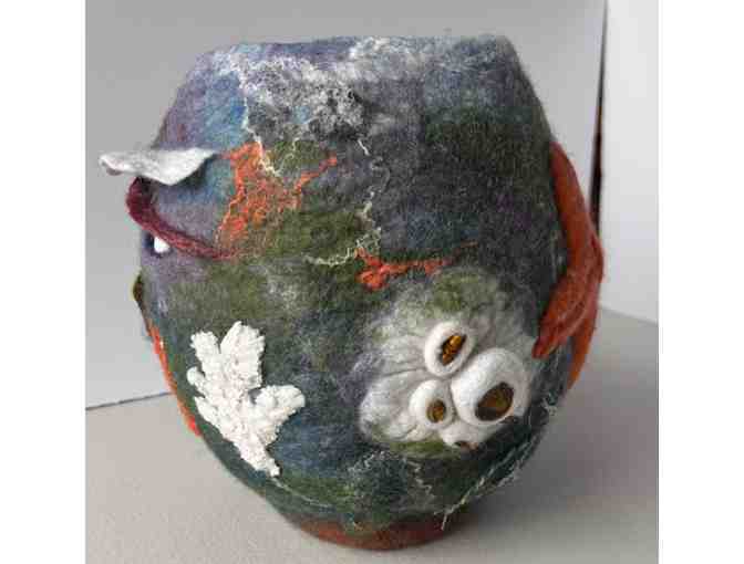 Magical Tide Pool Felted Bowl by Marion Lauter