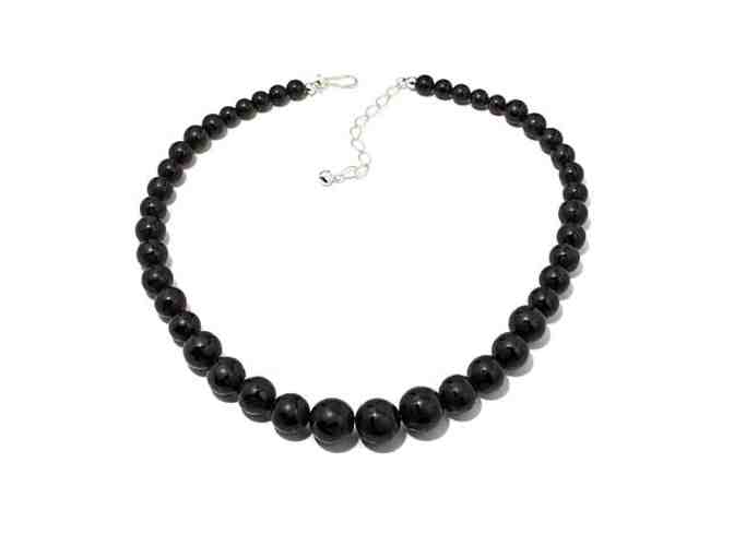 Black Agate Necklace with Earrings