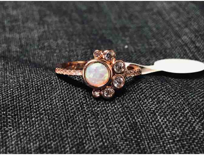 Opal and Rose Gold Ring by Fragrant Jewels