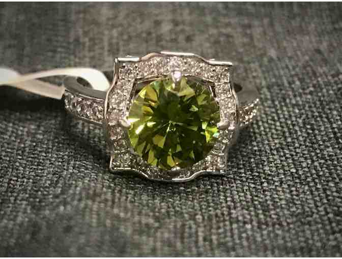 Lime Green Halo Ring