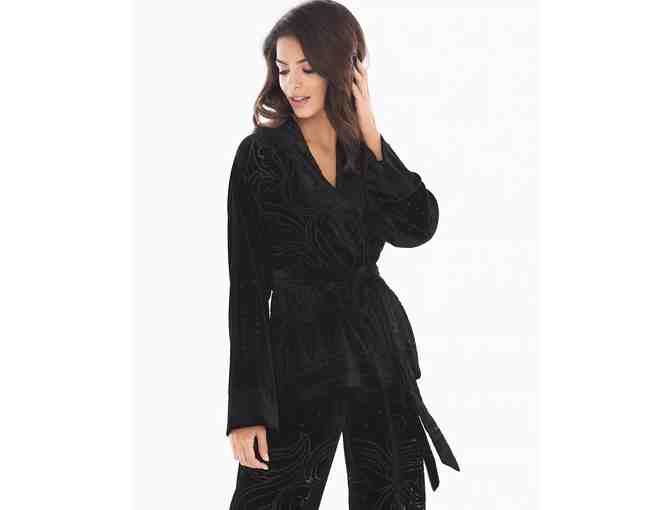 Velvet Noir Wrap Robe (Size S/M)