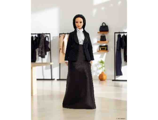 Barbie styled by Daniella Kallmeyer Wearing Kallmeyer Tuxedo Blazer & Satin Skirt - Photo 1