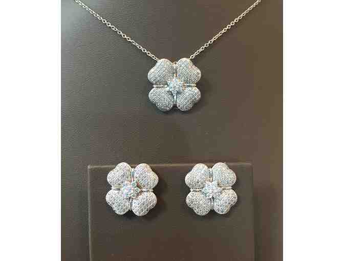 Rick Terry Jewelry Designs | Dogwood Motif Necklace and Earring set