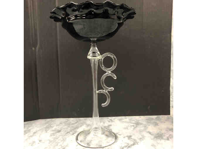 Handblown Glass Candle Holder