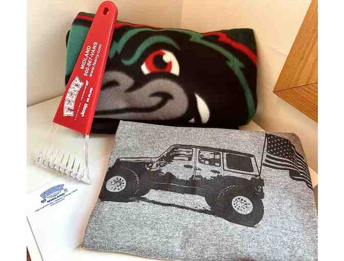 Rev Up Your Ride Package: Oil Change, Ice Scraper, T-shirt, and Loons Blanket - Photo 1