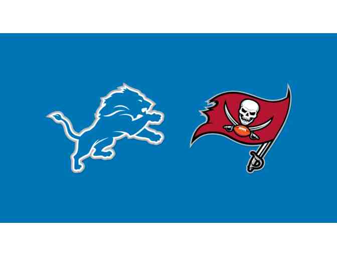 Two Tickets: Detroit Lions vs. Tampa Bay Buccaneers - Lower Sideline - Photo 1