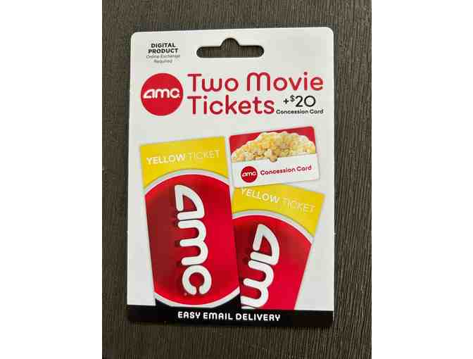 AMC 2 Movie Tickets + $20 Concession Card!