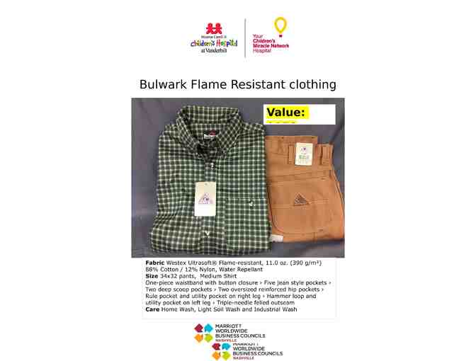 Bulwark Protective Apparel Flame Resistant pants and shirt