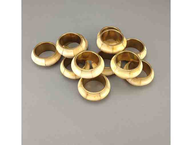 12 Brass Napkin Rings