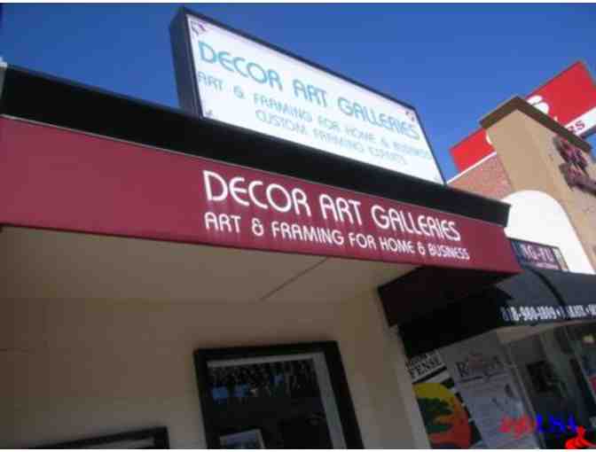 $100 gift certificate for custom framing from Decor Art Galleries