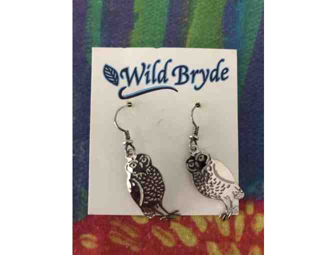 Limited Edition Owl T Shirt and Sterling Silver Owl Earrings