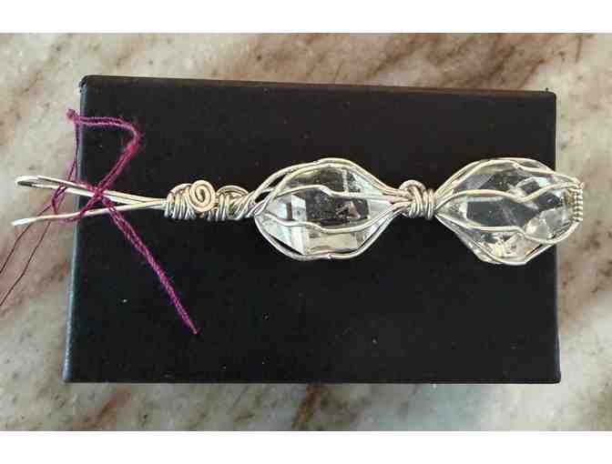 Herkimer Quartz 'Diamonds' and Sterling Silver Pendant