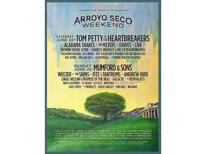 Arroyo Seco Weekend Music Festival - 2 VIP Passes for June 24-25th 2017