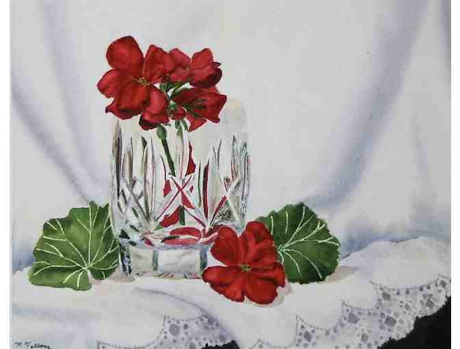 Watercolor - Geranium in Crystal