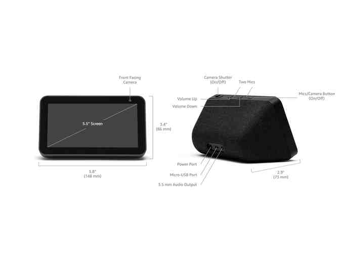 Echo Show 5 - Compact smart display with Alexa - Charcoal