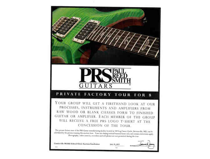 PRS Guitar Private Factory Tour for 8