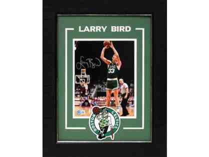 Larry Bird signed 8x10 photo framed