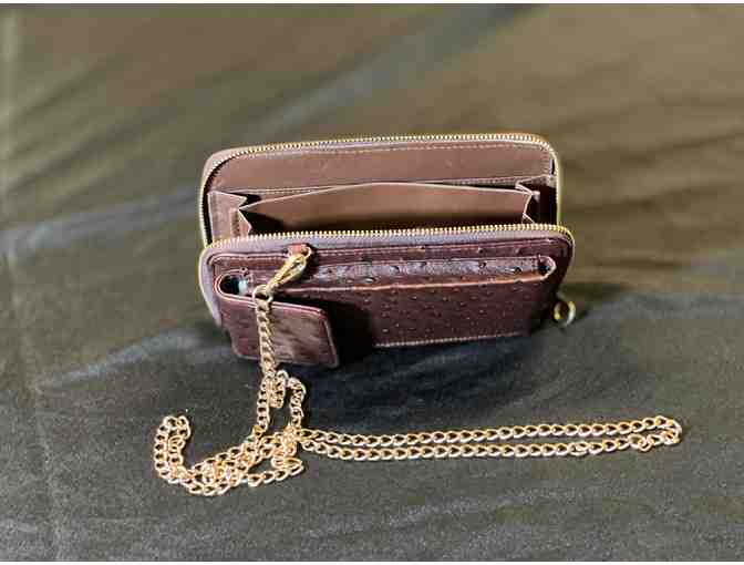 Small Brown Crossbody Cell Phone Wallet
